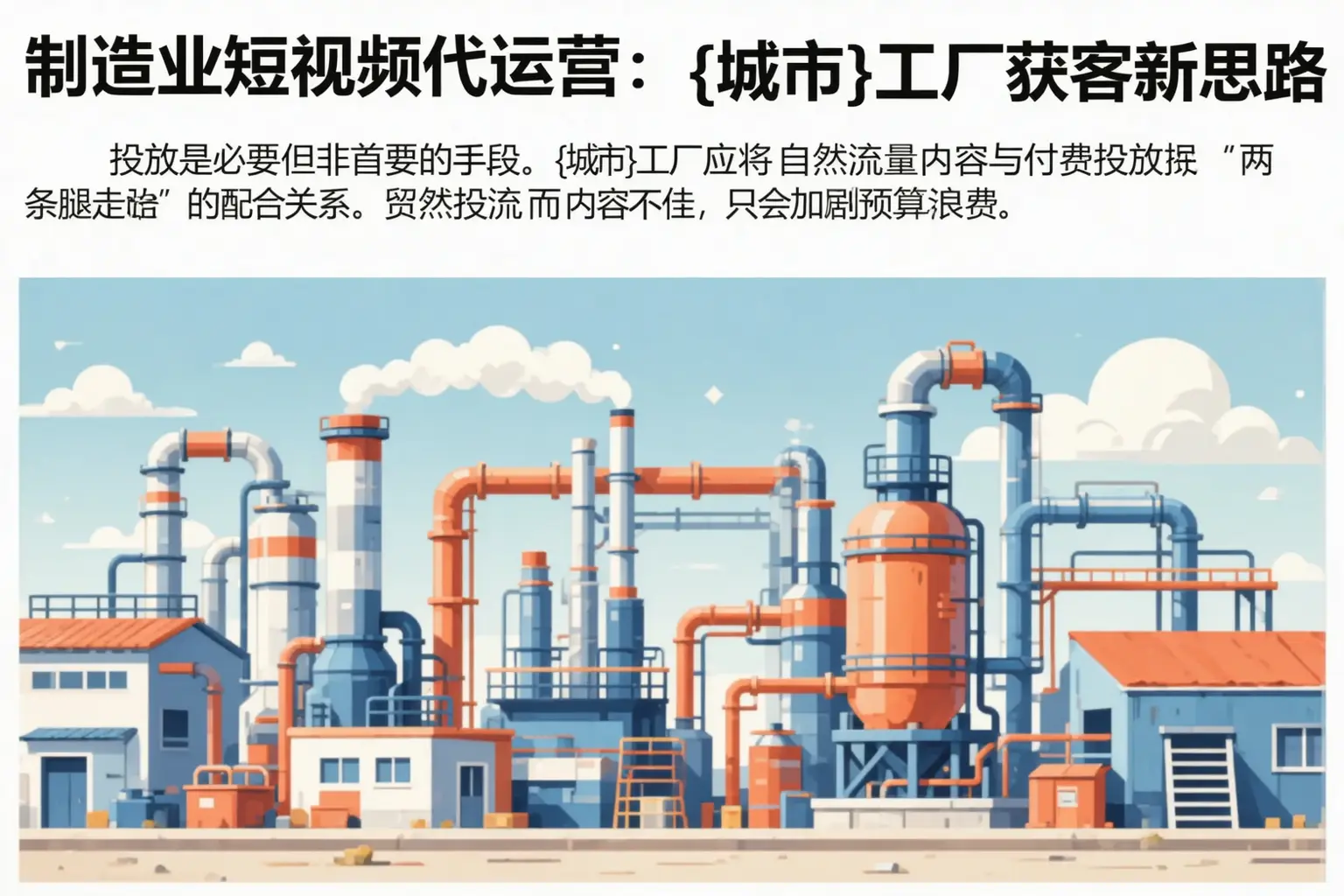 制造业短视频代运营:建平工厂获客新思路